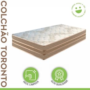 Colchão Solteiro Toronto 32cmx88cmx188cm Bege