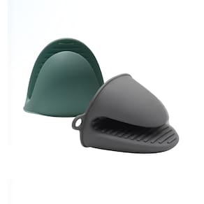 Conjunto Pegador Em Silicone Bico de Pato Luva Protetora 2pçs