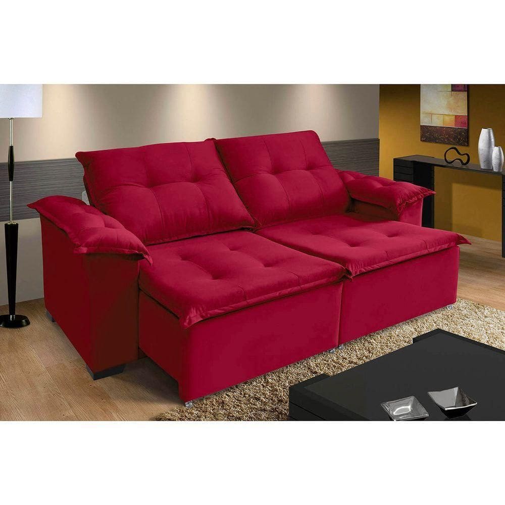 Sofá Berlin 2 Lugares 1,60cm - De Casa Décor E Estofados Vermelho