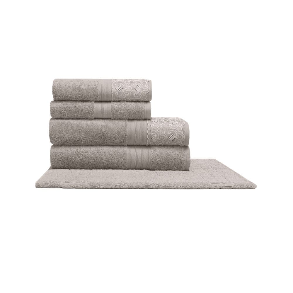 Jogo De Banho Gigante Buettner 5 Pçs Algodão Egípcio Nadine