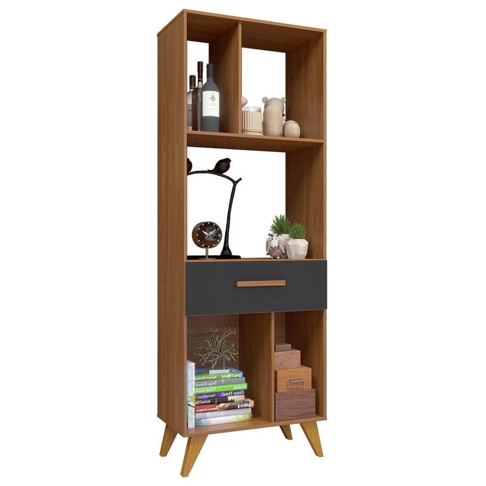 Estante Livreiro 6207 Retrô 1 Gaveta Flex - Indékes