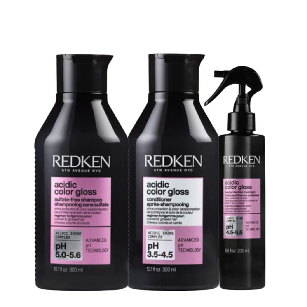 Kit Trio Acidic Color Gloss Shampoo + Condicionador + Spray