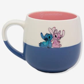 Caneca Maggie Stitch E Angel Namorados 400 Ml Zona Criativa