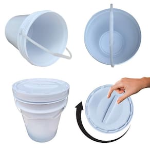 Baldes Para Insumos 20 Litros Tampa Rosca - Kit 6 Pçs