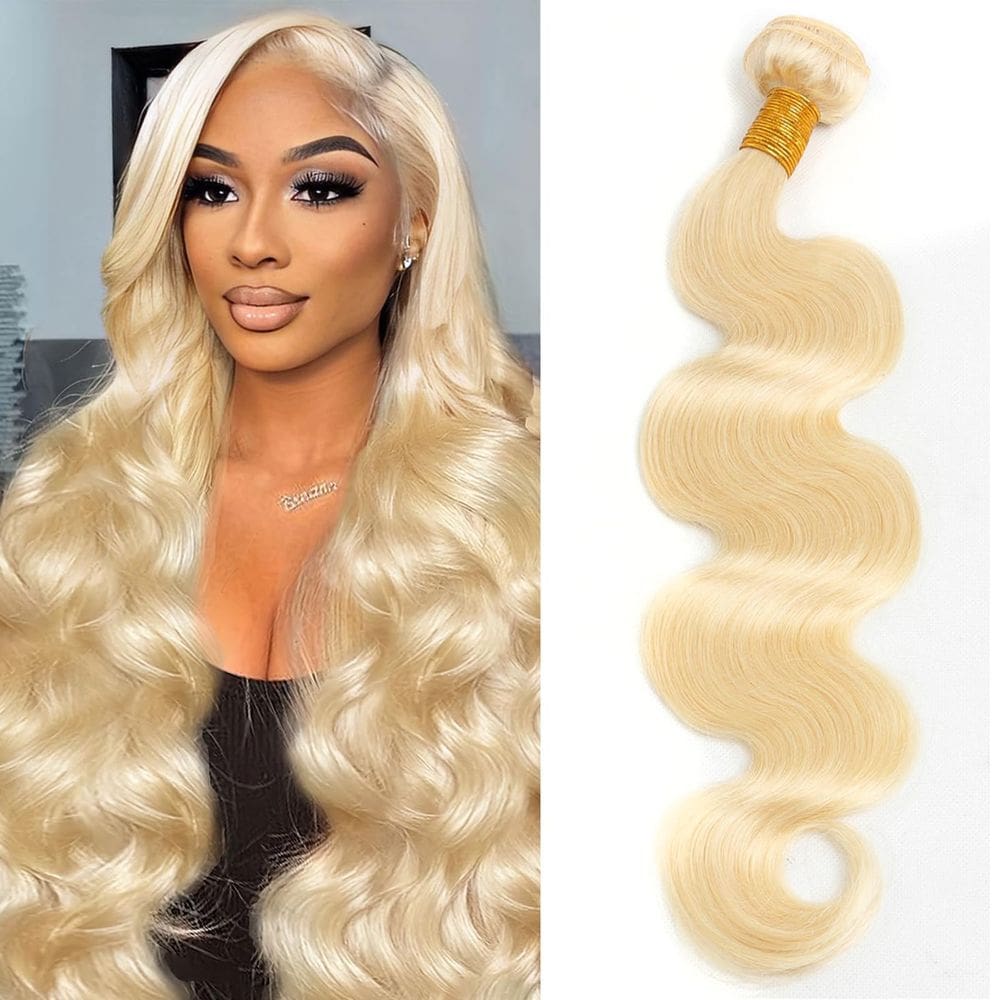 Pacotes de cabelo MYDIVA 613 Blonde Body Wave 50 cm de cabelo humano