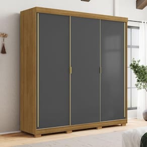 Guarda Roupa Casal 3 Portas 4 Gavetas Porto Nature-alasca