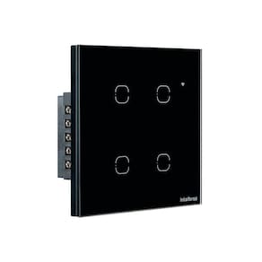 Interruptor Smart Wi-fi Touch 4 Teclas Preto Ews 1004