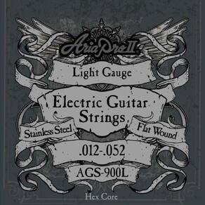 Encordoamento Para Guitarra Flat Wound .012 Ags900l Aria Pro