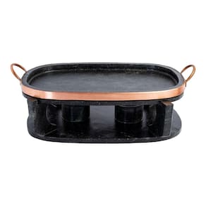 Churrasqueira Oval De Pedra Sabão Média 32 Cm