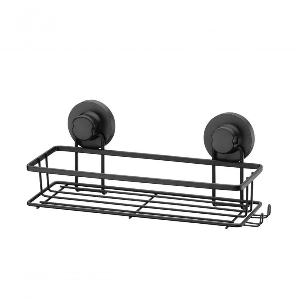 Porta Shampoo Com Ventosa Redonda Black - Steel