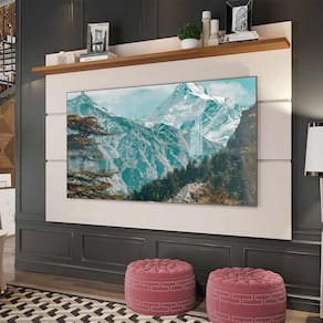 Painel Para Vivare Off White Com Freijó - Germai Móveis