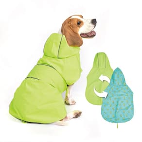 Capa de chuva para cães Kimee reversível à prova d`água para cães médios a 2GG