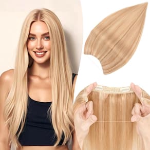 Extensões de cabelo Halo TESSHAIR Straight 14 polegadas 100% cabelo humano