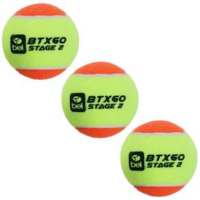 Kit 3 Bolas BTXGO Stage 2 Esportiva Beach Tennis Alta Durabilidade Resistência Bel