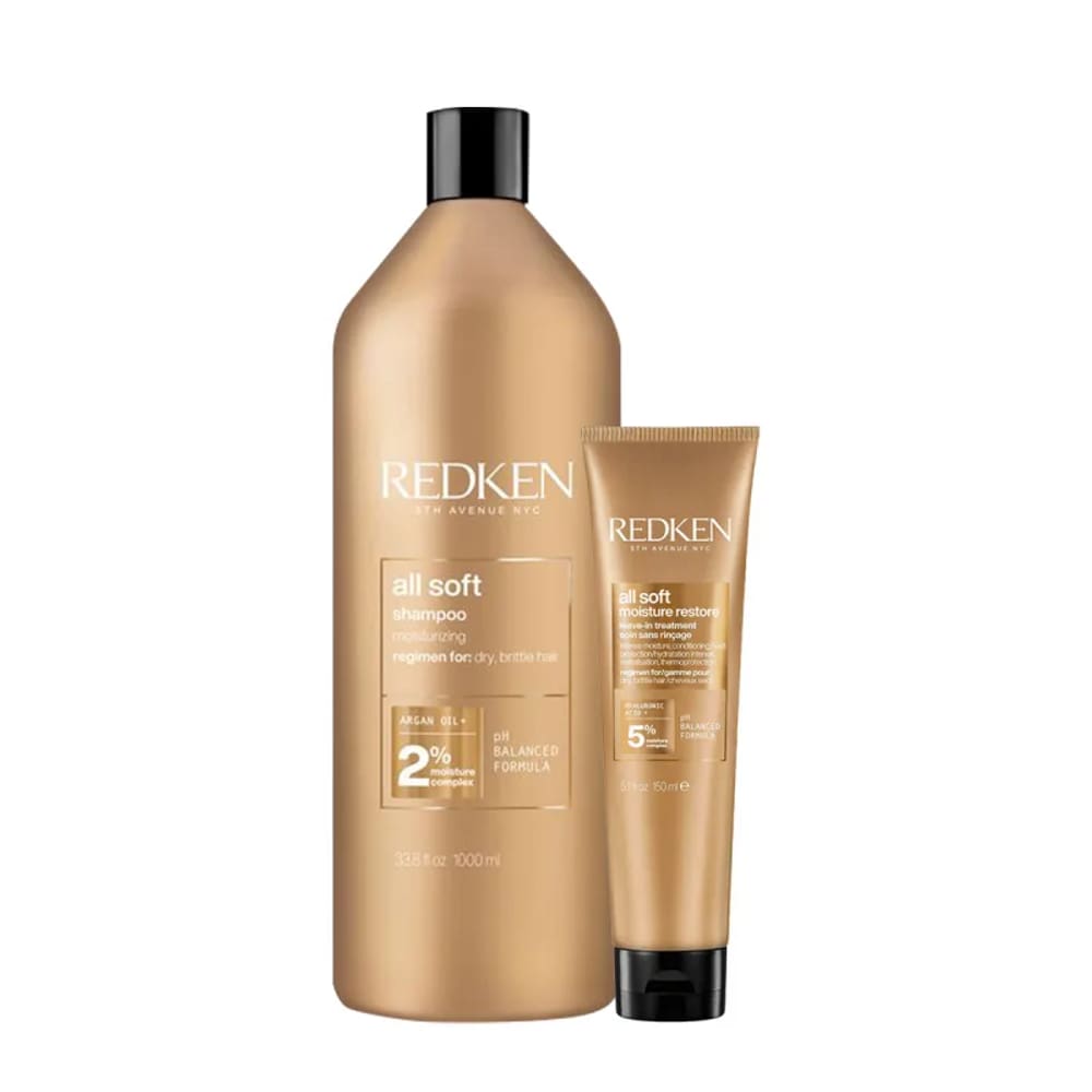 Redken All Soft Shampoo 1L + Leave in 150ml
