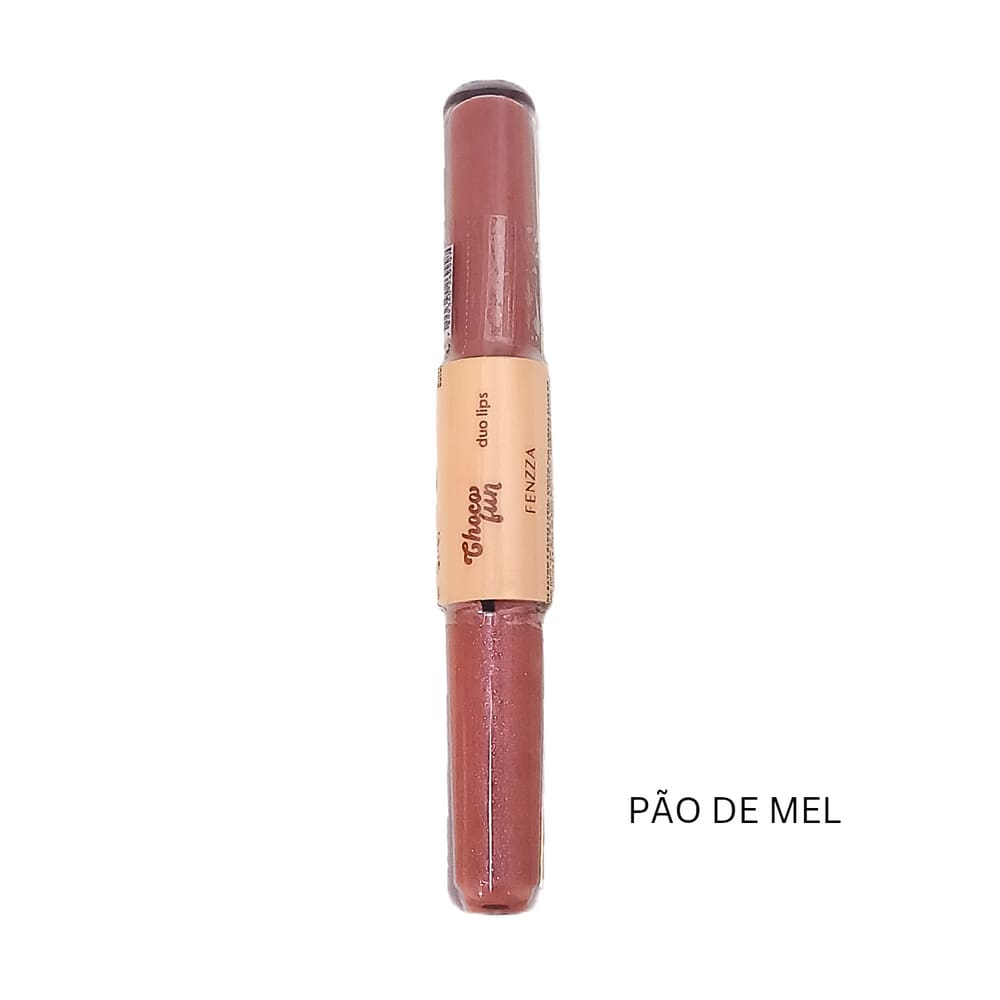 Duo lips batom + gloss choco fun Fenzza 