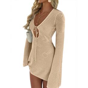 Swimsuit Cover Up ANRABESS Crochet Swimwear Beach Dress