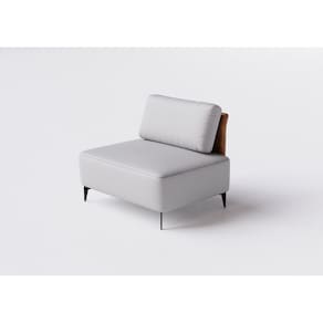 Sofá Dream Box Moderno Módulo 80cm Cinza com Courino Terracota - Rede Móveis