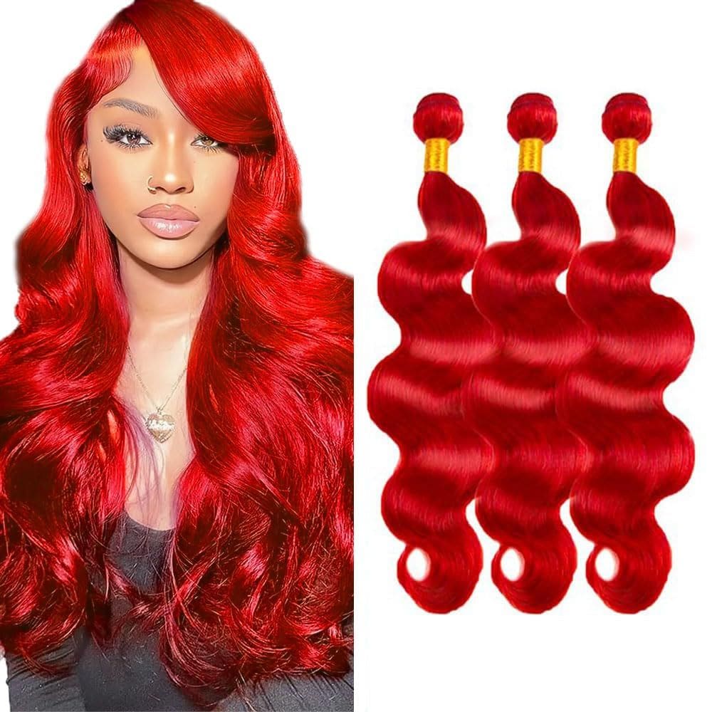 Pacotes de cabelo DiexRlamx Body Wave Bright Red 45-85cm 300g