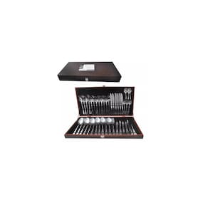 Faqueiro Em Inox Liso Completo 42 Peças Jogo Talheres De Aço Inox