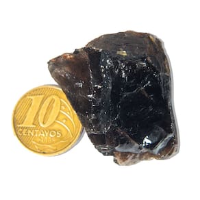 01 Bloquinho Quartzo Fumê Murion 10 a 30g Média 3,5cm Tipo A