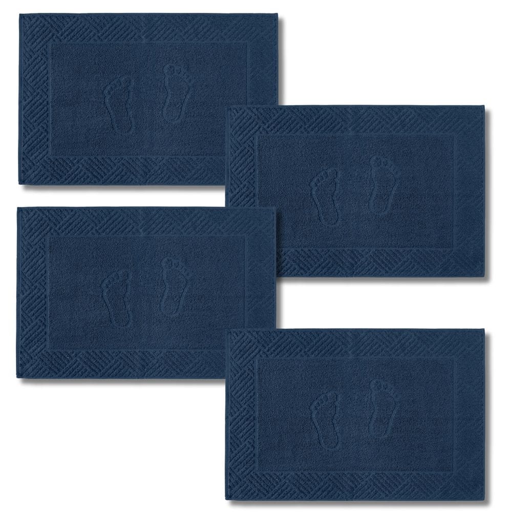 Kit 4 Toalhas Piso Tapete de Banheiro Grande Felpudo Pezinho