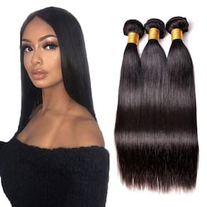 Pacotes de cabelo GVEoxVO Natural Black Straight 8A 22cm 24cm 26cm