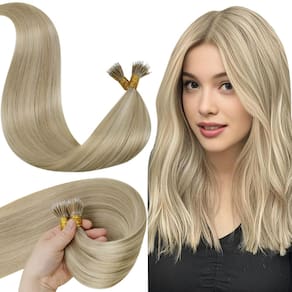 Extensões de cabelo Nano Bead LaAvoo Dark Ash Blonde Highlight