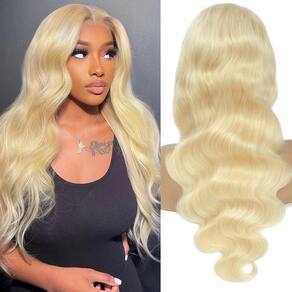 Peruca frontal de renda Manyisi 613 Cabelo humano Body Wave 60cm