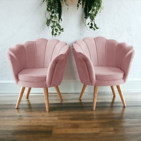 Kit 2 Poltrona Pétala Decorativa Quarto Escritório Pé Palito