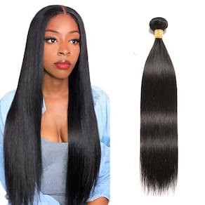 Pacotes de cabelo NiegMeag Color 1B Straight Brazilian Remy Hair