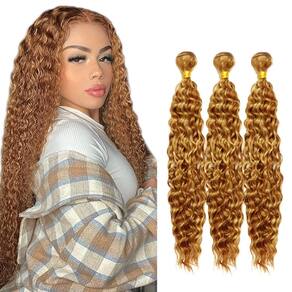 Pacotes de cabelo HuxoWax Ombre P27/30 Deep Wave 60 cm 3 pacotes