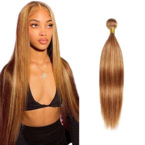 Pacotes de cabelo HuxoWax P27/30 Straight Brazilian Virgin 26