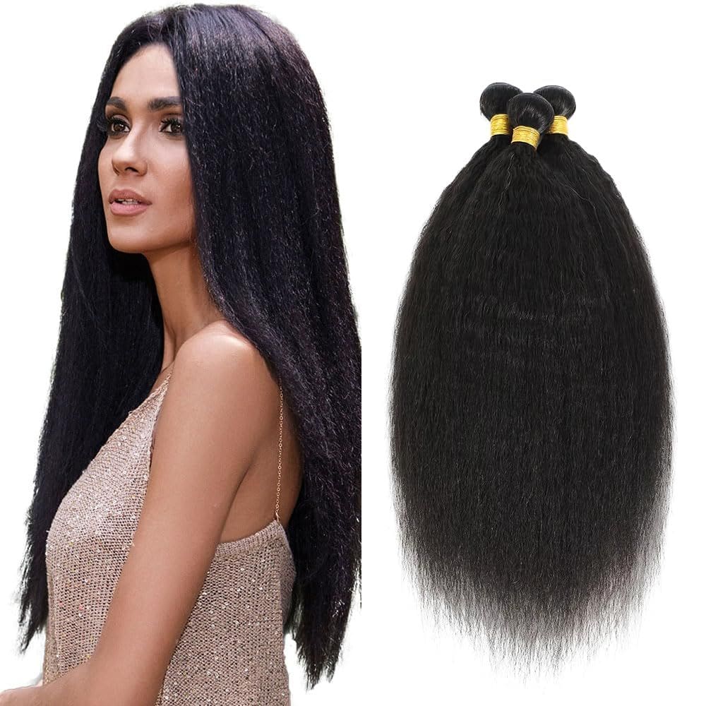 Pacotes de cabelo Poirewa Yaki Straight 50g 10A Brazilian Virgin