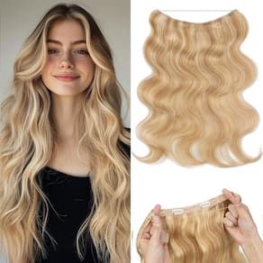 Extensões de cabelo Halo Rich Choices 100% cabelo humano real 40-55 cm