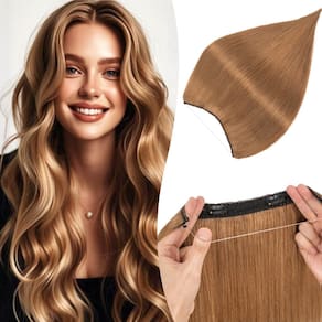 Extensões de cabelo Halo TESSHAIR Straight 100% cabelo humano 18"