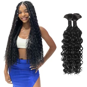 Pacotes Braiding Hair Iuytobe Boho Hair de 24 polegadas Water Wave 2