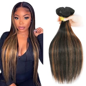 Pacotes de cabelo DiexRlamx Highlight Ombre Straight 56-66cm