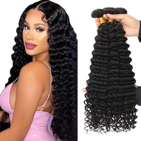 Pacotes de cabelo DiexRlamx Deep Curly Brazilian Virgin 3x40cm