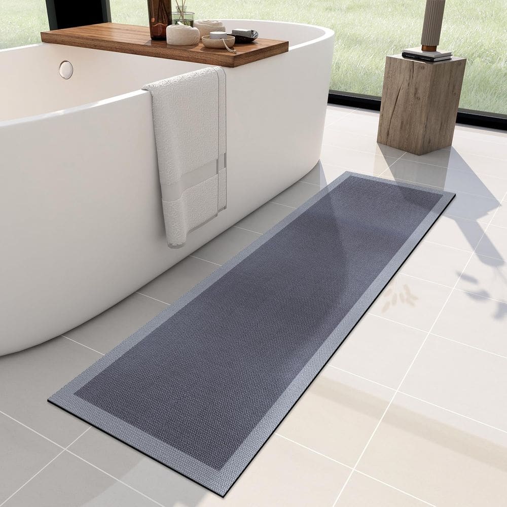 Tapete de banho YIHOUSE Ultra Thin Super Absorbent Quick Dry Blue