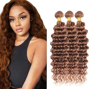 Pacotes de cabelo Diex Rlamx Color #30 Deep Wave Brazilian 18-22 polegadas