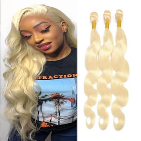 Pacotes de cabelo Nuailisex Blonde Body Wave 613 45 50 55 cm