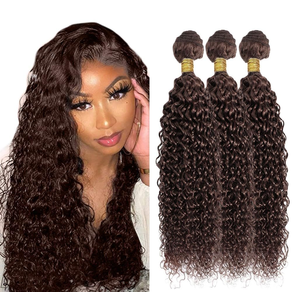Pacotes de cabelo DiexRlamx Brown Kinky Curly 8A Peruvian 300g
