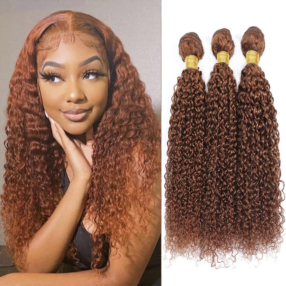 Extensões de cabelo Nuailisex Kinky Curly Color 30 50-75cm