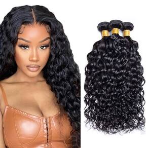 Pacotes de cabelo DiexRlamx Brazilian Virgin Water Wave 45cm
