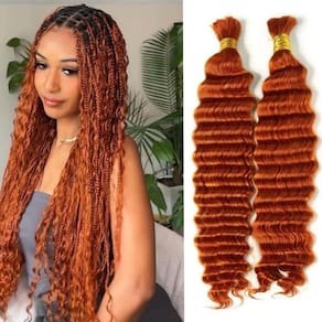 Extensão de cabelo trançada Tosiboy Deep Wave 100% brasileira
