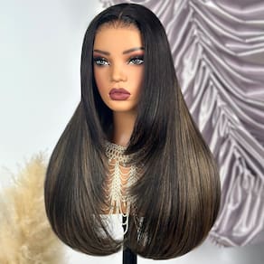 Peruca TESLAL Balayage Wear and Go Glueless 26" para cabelo humano