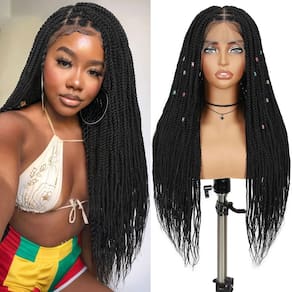 Peruca trançada Fancy Hair, quadrada, sem nós, longa torção, 75 cm