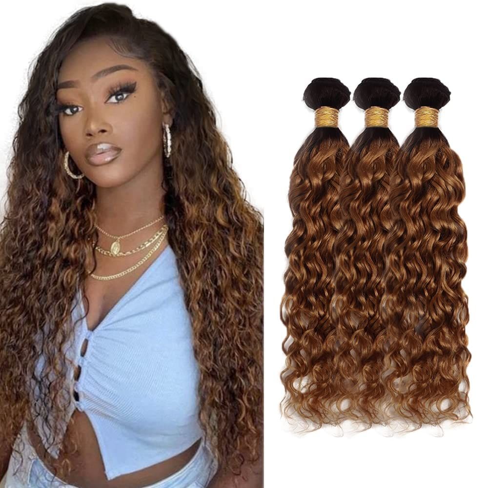 Pacotes de cabelo ZevPiul Ombre Water Wave 100% virgem brasileira