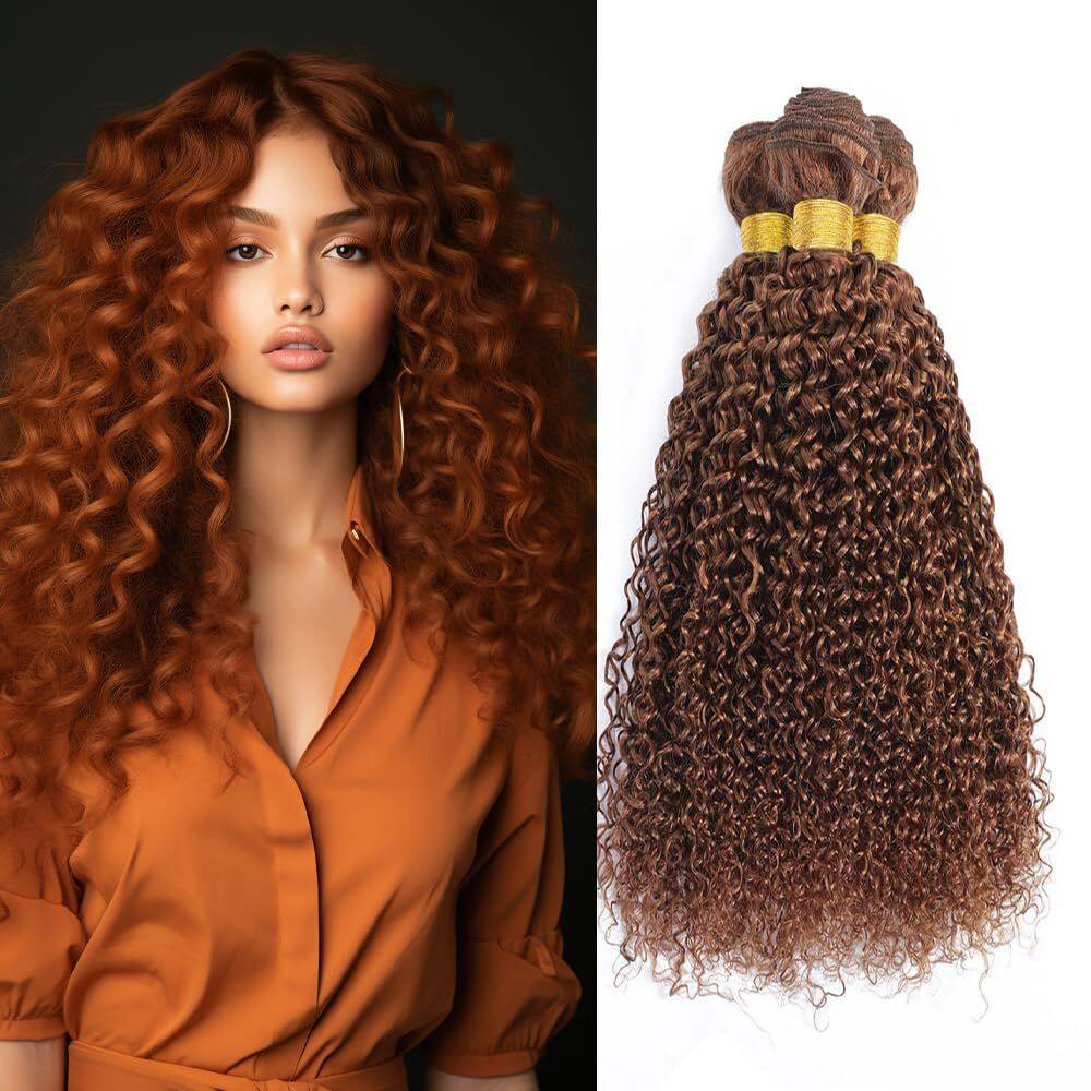 Extensões de cabelo Yuksoocosh Deep Curly Color 30 14-18in